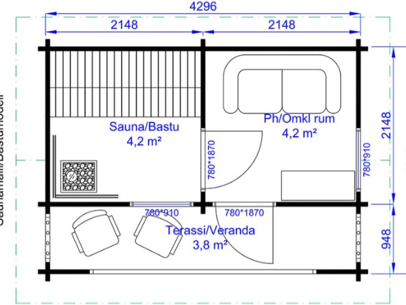 Баня из бруса 4,3×3,1 Баня из бруса 4,3×3,1
