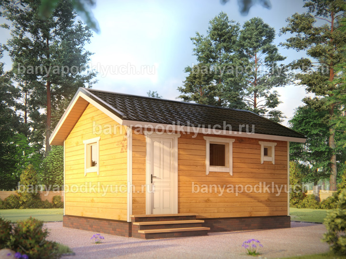 Баня из бруса 6x4,5 м Баня из бруса 6x4,5 м